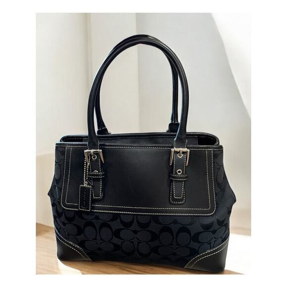 Y2K Coach F11220 Hamptons Signature Satchel Bag - Picture 14 of 14